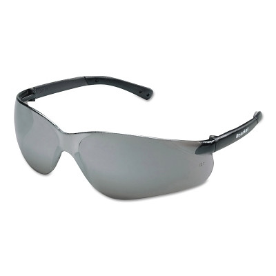 MCR Safety BearKat® BK1 Series Safety Glasses, Silver Mirror Lens, Duramass® Scratch-Resistant, Gray Frame