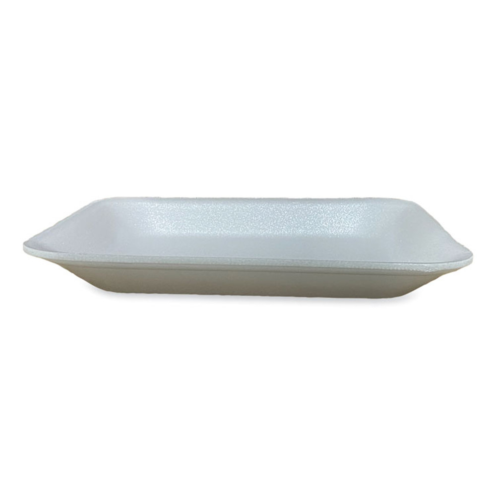 GEN 8PWH Meat Trays, #8P, 10.8 x 8.82 x 1.5, White, Foam, 200/Carton