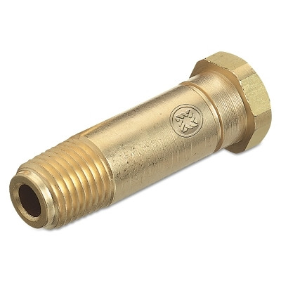 Western Enterprises Regulator Inlet Nipple, CO2, 1/4 in (NPT), 2 in L, Brass, CGA-320