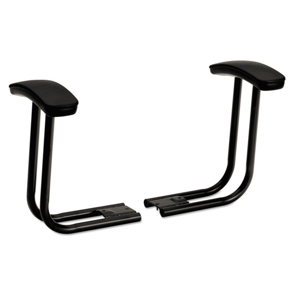 HON COMPANY 5991T Optional Fixed T-Arms for HON ComforTask Series Swivel Task Chairs, Black, 2/Set