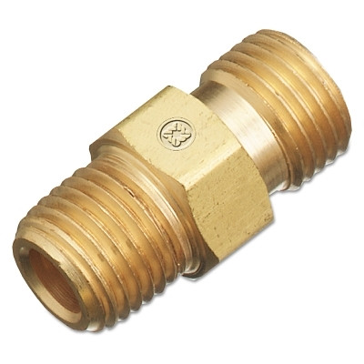 Western Enterprises Regulator Outlet Bushing, 200 psi, Brass, B-Size, 1/4 in (NPT) RH, Male, Oxygen