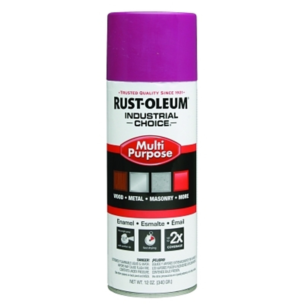 Rust-Oleum® Industrial Rust-Oleum® 1670830 Industrial Choice 1600 System Enamel Aerosols,12oz, OSHA Safety Purple, Hi-Gloss