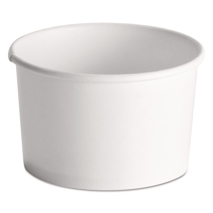 HUHTAMAKI Chinet® 71037 Squat Paper Food Container, 8 oz to 10 oz, White, 50/Pack, 20/Carton
