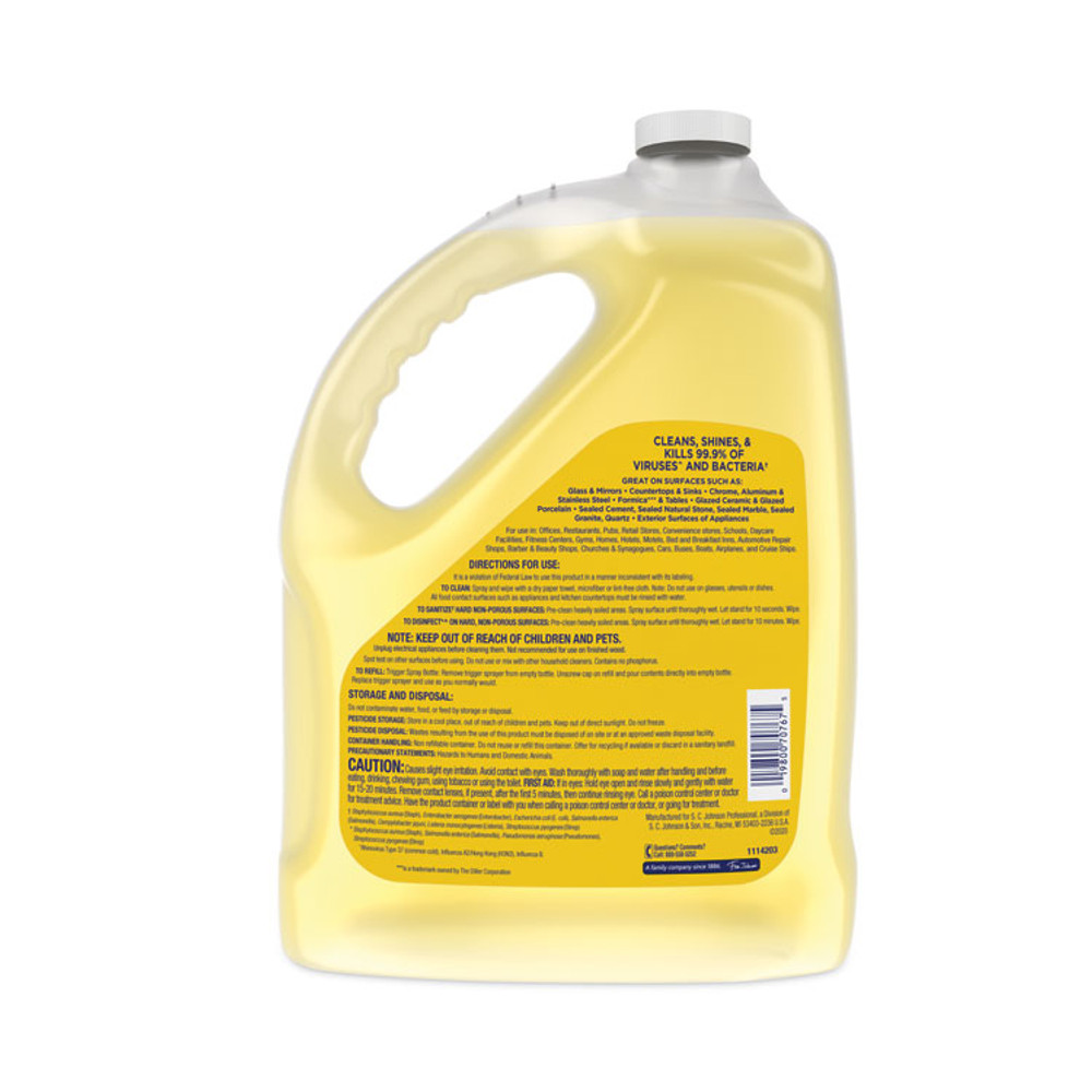 SC JOHNSON Windex® 682265EA Multi-Surface Disinfectant Cleaner, Citrus, 1 gal Bottle