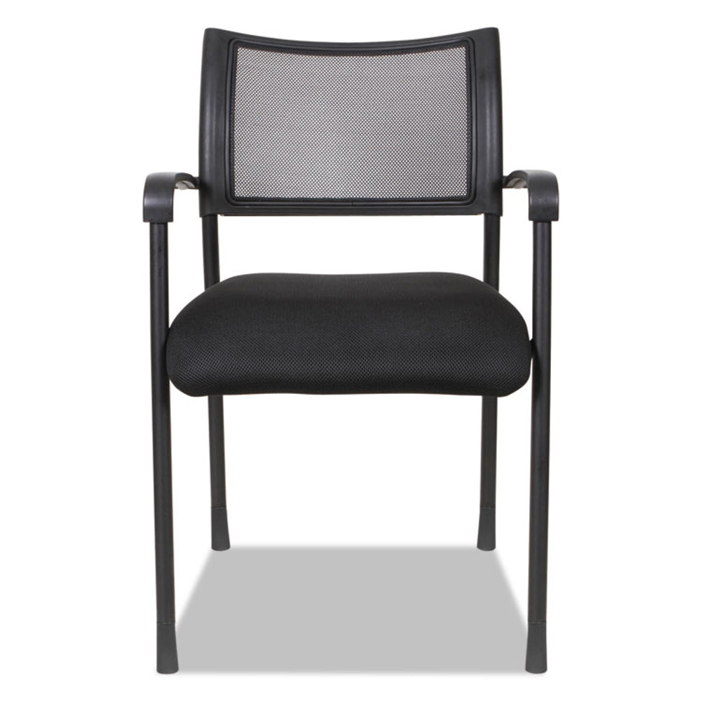 ALERA EK43ME10B Alera Eikon Series Stacking Mesh Guest Chair, 20.86" x 24.01" x 33.07", Black Seat, Black Back, Black Base, 2/Carton
