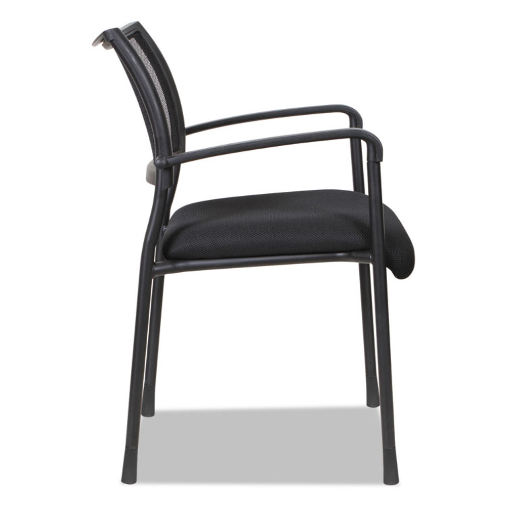ALERA EK43ME10B Alera Eikon Series Stacking Mesh Guest Chair, 20.86" x 24.01" x 33.07", Black Seat, Black Back, Black Base, 2/Carton