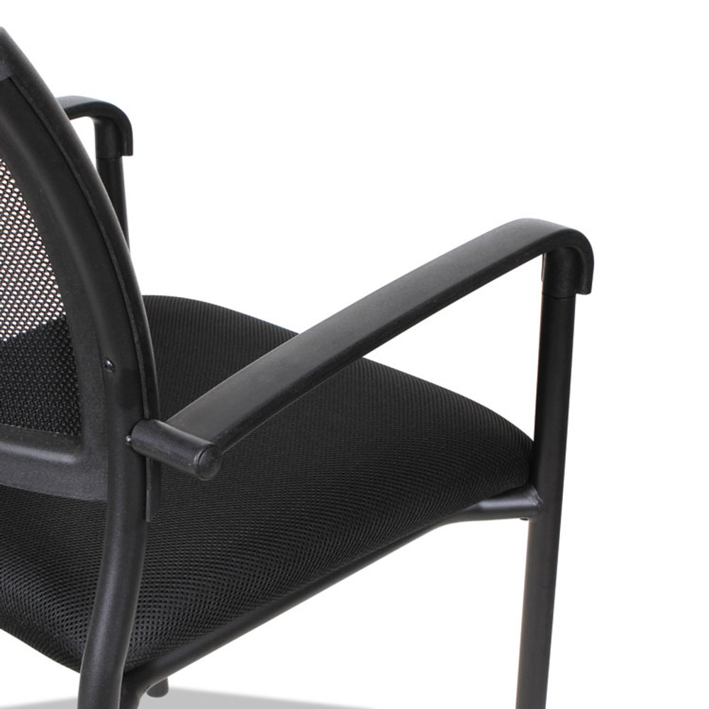ALERA EK43ME10B Alera Eikon Series Stacking Mesh Guest Chair, 20.86" x 24.01" x 33.07", Black Seat, Black Back, Black Base, 2/Carton