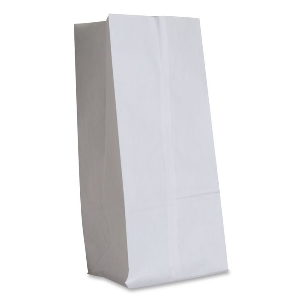ROSS & WALLACE PAPER PRODUCTS, INC. GW20500 Grocery Paper Bags, 20# Size, 40# Basis Weight, 8.25" x 5.25" x 16.13", White, 500/Bundle