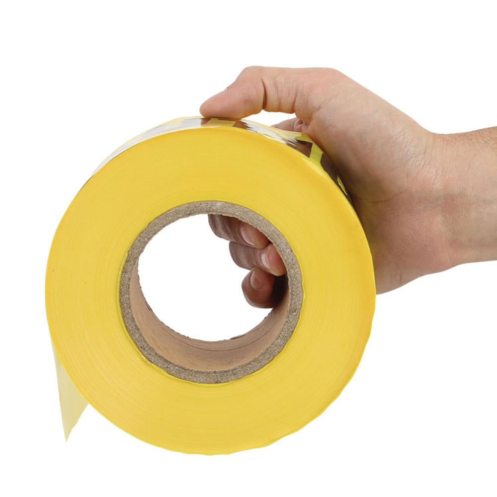 GREAT NECK SAW MFG. 10379 Caution Safety Tape, Non-Adhesive, 3" x 1,000 ft, Yellow