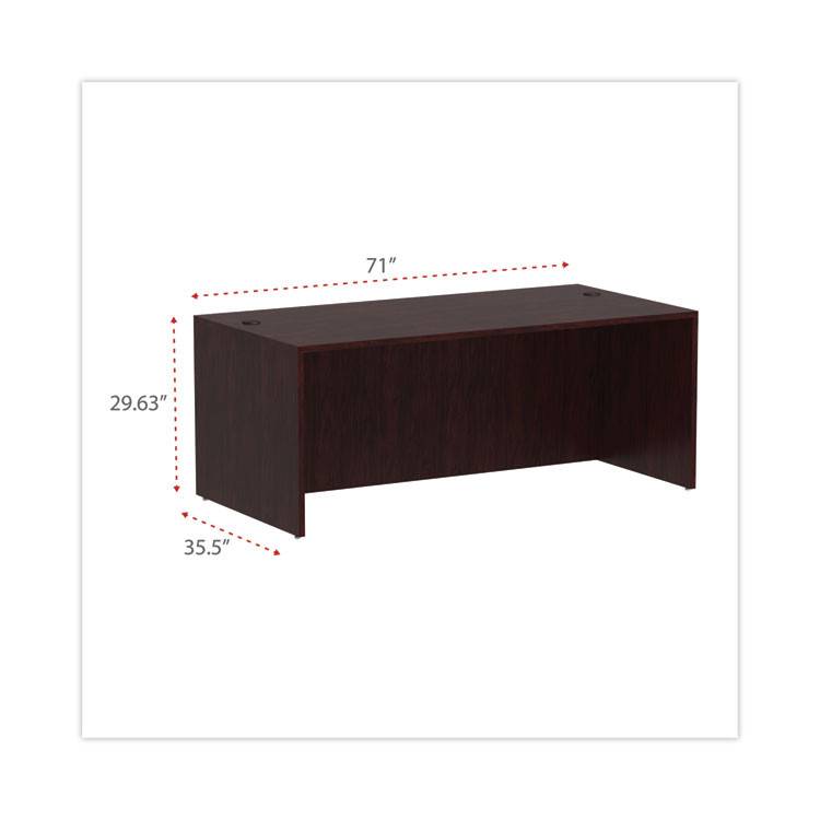 ALERA VA21-7236MY Alera Valencia Series Straight Front Desk Shell, 71" x 35.5" x 29.63", Mahogany