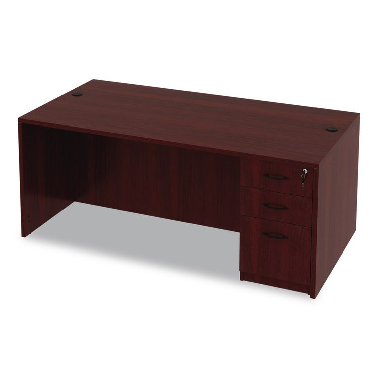 ALERA VA21-7236MY Alera Valencia Series Straight Front Desk Shell, 71" x 35.5" x 29.63", Mahogany