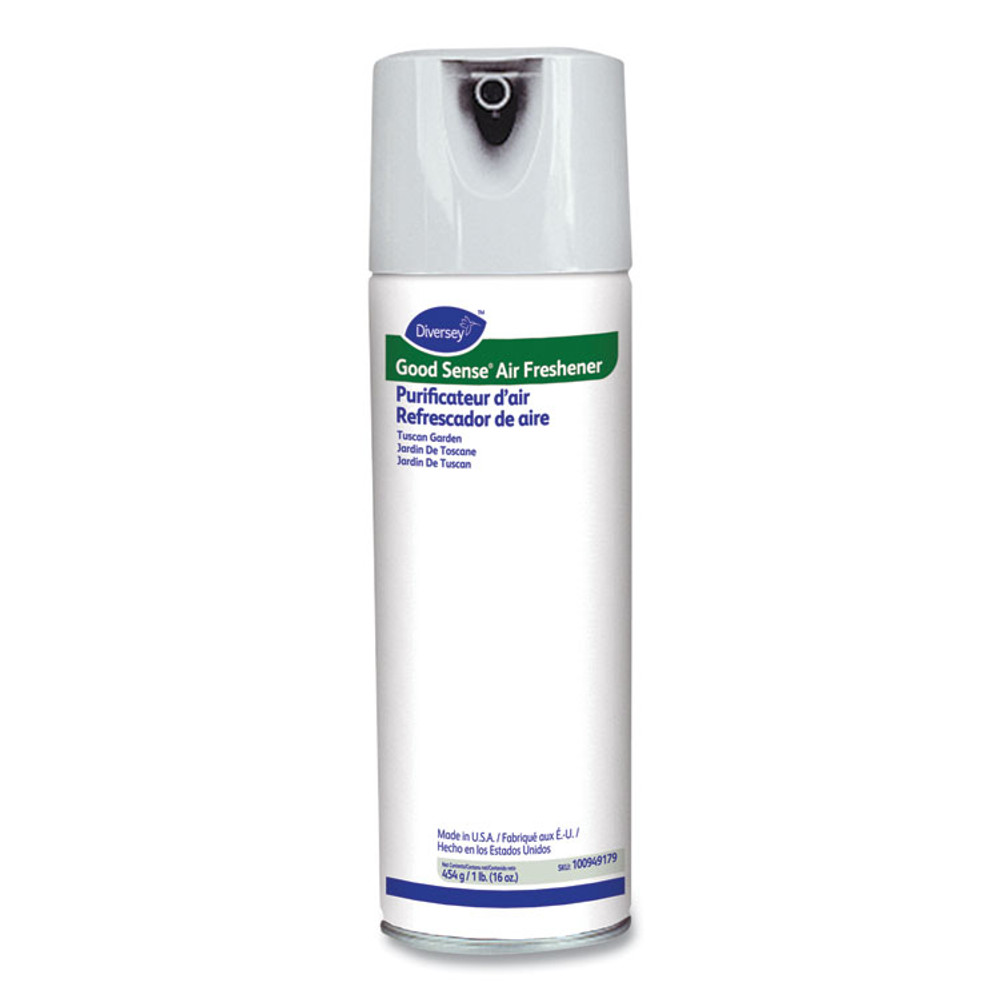DIVERSEY 100949179 Good Sense Air Freshener, Tuscan Garden, 16 oz Aerosol Spray, 6/Carton
