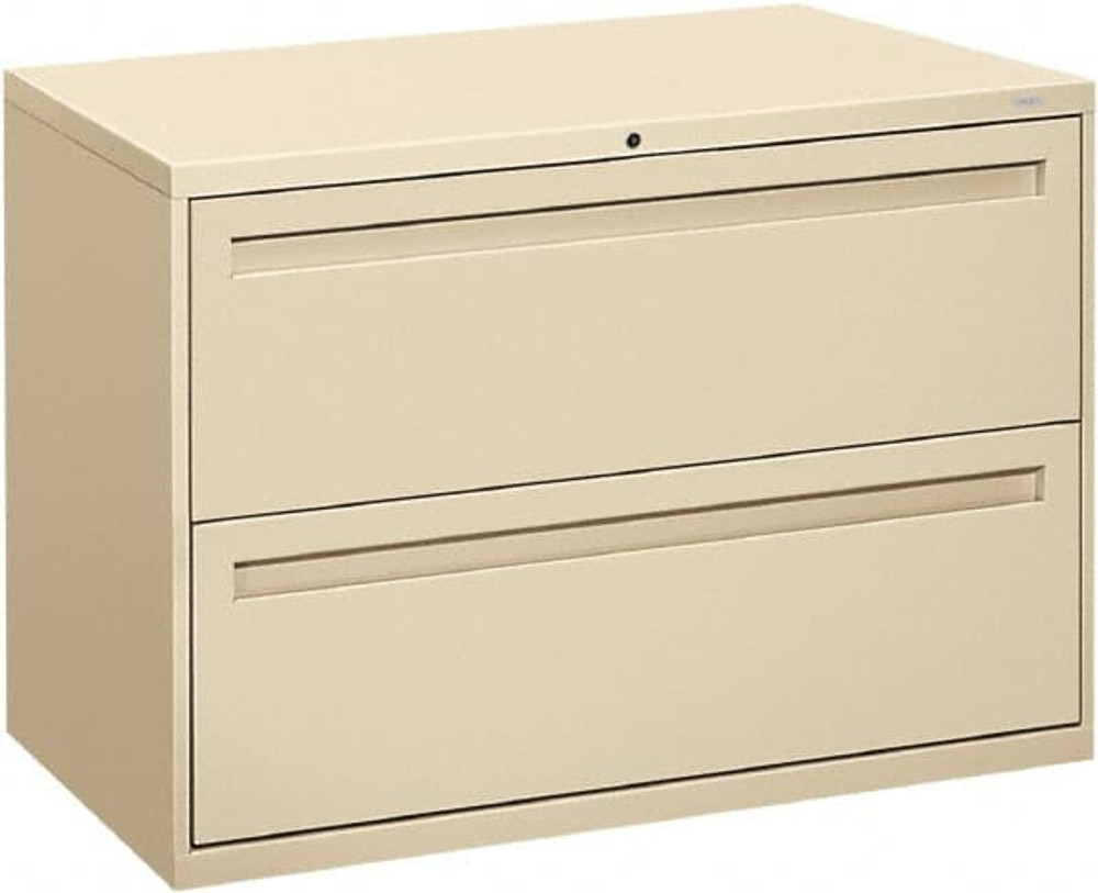 Hon HON792LL Horizontal File Cabinet: 2 Drawers, Steel, Putty