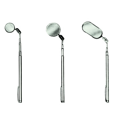 Ullman Pocket Telescoping Inspection Mirror, 7/8 in, 4-1/2 in to 18 in L