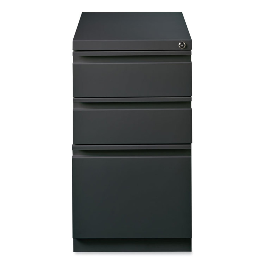 HIRSH INDUSTRIES SPACE SOLUTIONS 19322 Full-Width Pull 20 Deep Mobile Pedestal File, 3-Drawer: Box/Box/File, Letter, Charcoal, 15 x 19.88 x 27.75