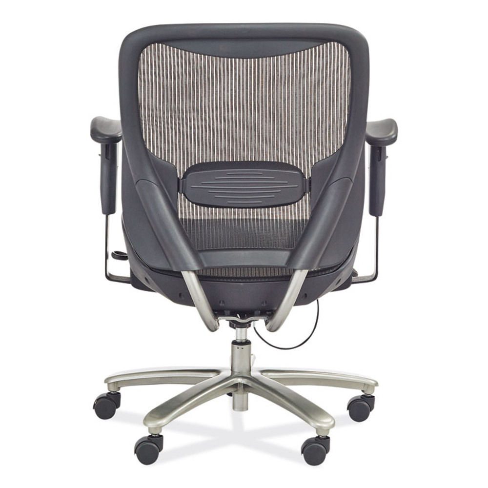SAFCO PRODUCTS 3505BL Lineage Big and Tall All-Mesh Task Chair, Supports Up to 400 lb, 19.5" to 23.25" Seat Height, Black Seat, Chrome Base