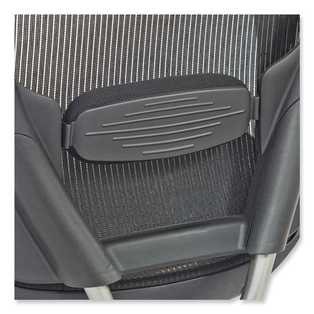 SAFCO PRODUCTS 3505BL Lineage Big and Tall All-Mesh Task Chair, Supports Up to 400 lb, 19.5" to 23.25" Seat Height, Black Seat, Chrome Base