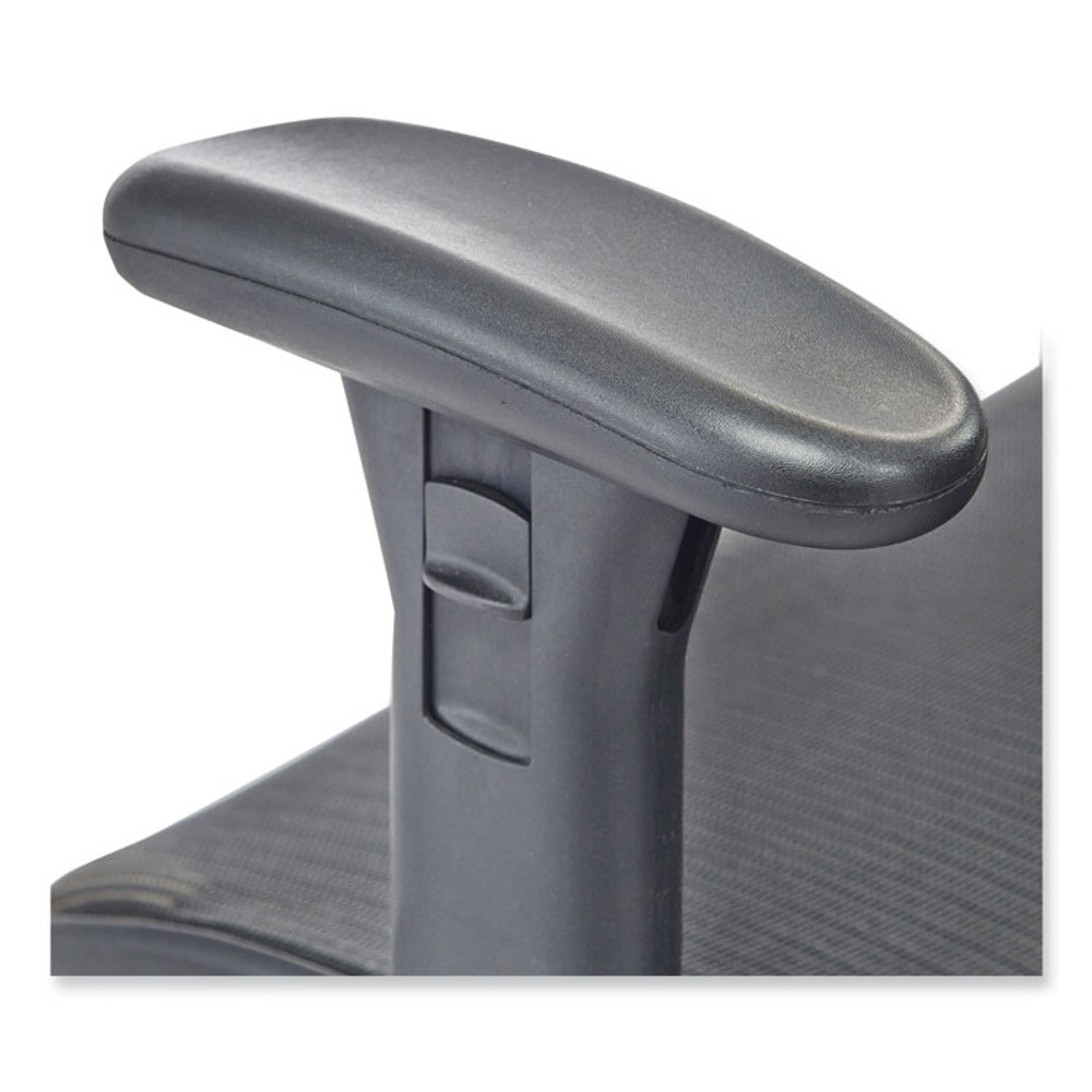 SAFCO PRODUCTS 3505BL Lineage Big and Tall All-Mesh Task Chair, Supports Up to 400 lb, 19.5" to 23.25" Seat Height, Black Seat, Chrome Base