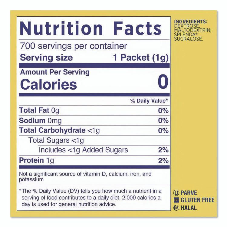 MCNEIL - DIV OF JOHNSON&JOHNSON Splenda® MCN224137 No Calorie Sweetener, 0.04 oz Packet, 2,000/Carton