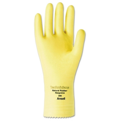 Ansell Technicians Gloves, 9, Natural Latex/Neoprene Blend, Natural