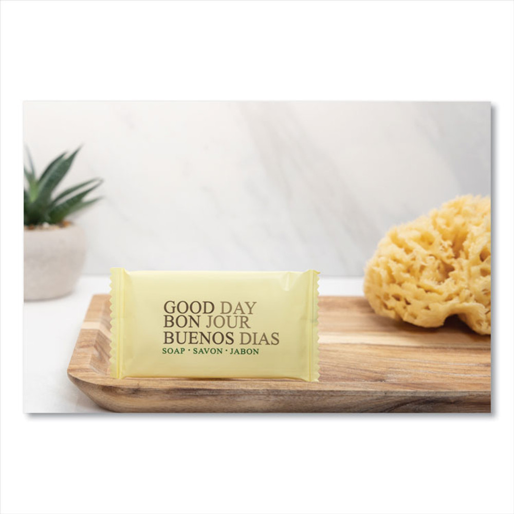 TRANSMACRO AMENITIES Good Day™ 390075A Amenity Bar Soap, Pleasant Scent, # 3/4, 1,000/Carton