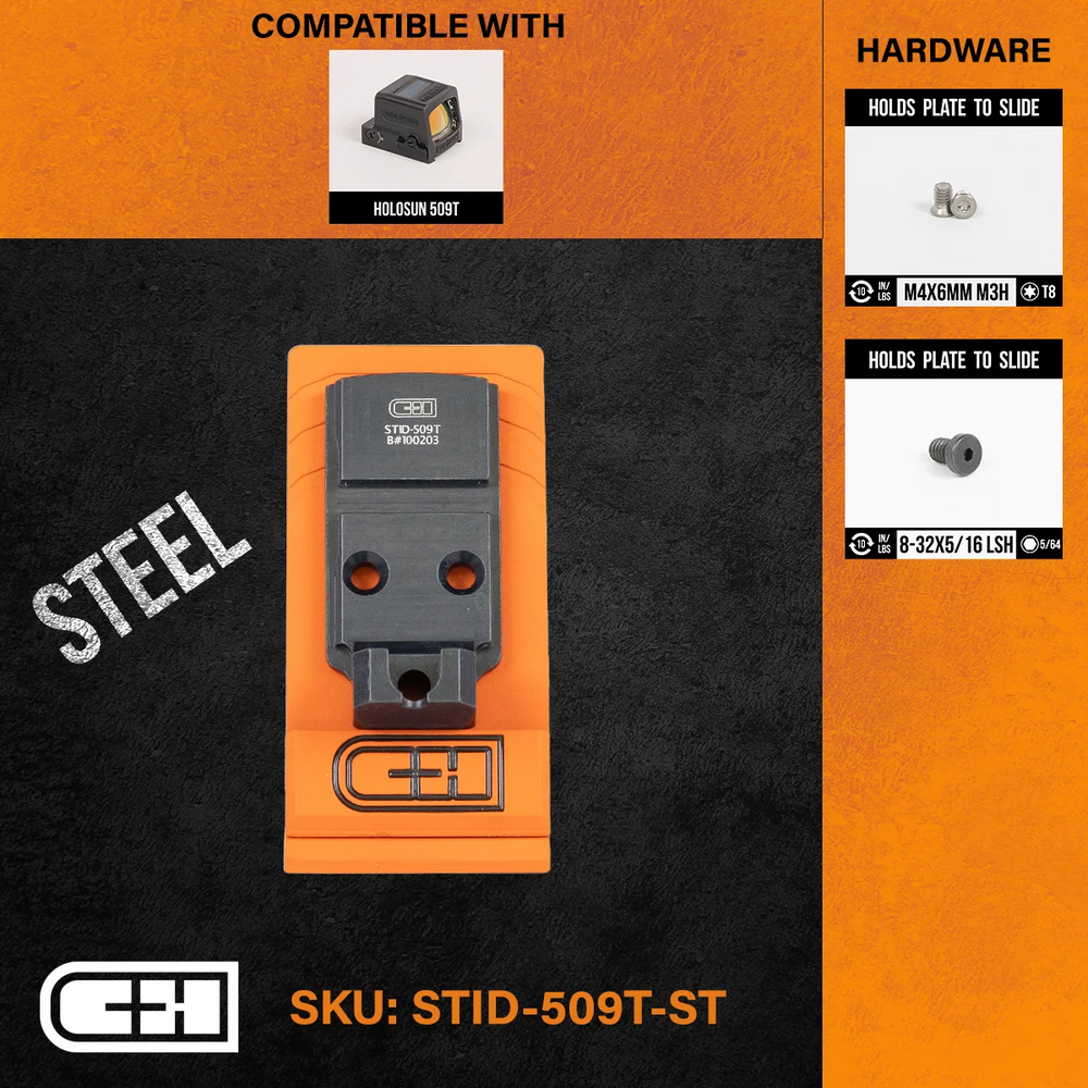 C&H Precision STID-509T-ST Optics Adapter Plate - Staccato Duo Low Witness
