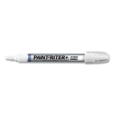 LA-CO Industries Inc Markal® Paint-Riter®+ Detergent Removable Marker, White, 1/8 in, Medium Tip