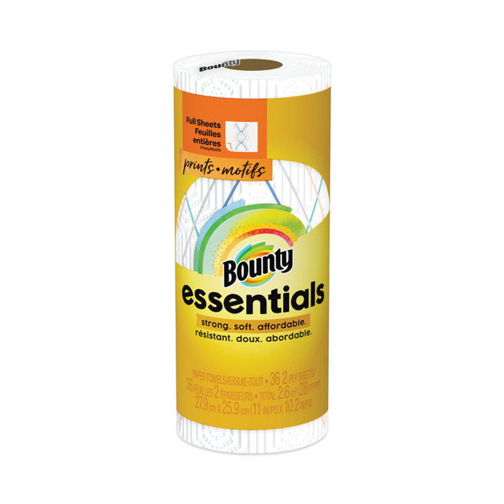 PROCTER & GAMBLE Bounty® 74657 Essentials Kitchen Roll Paper Towels, 2-Ply, 11 x 10.2, 40 Sheets/Roll, 30 Rolls/Carton