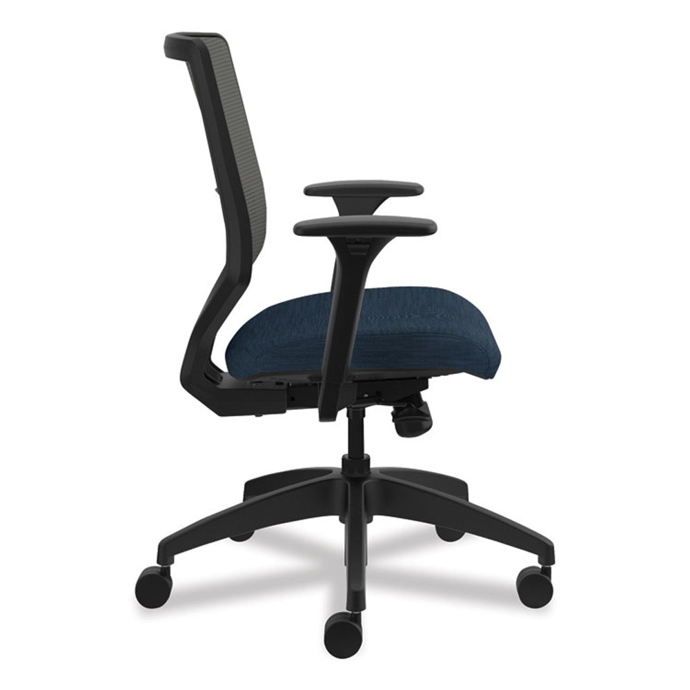 HON COMPANY SVM1ALICC90T Solve Series Mesh Back Task Chair, Supports Up to 300 lb, 18" to 23" Seat Height, Midnight Seat, Charcoal Back, Black Base