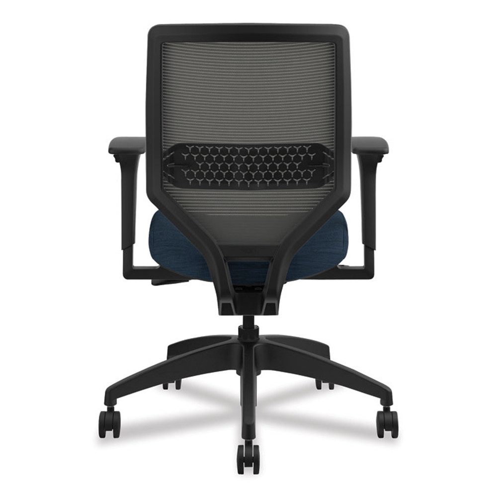 HON COMPANY SVM1ALICC90T Solve Series Mesh Back Task Chair, Supports Up to 300 lb, 18" to 23" Seat Height, Midnight Seat, Charcoal Back, Black Base