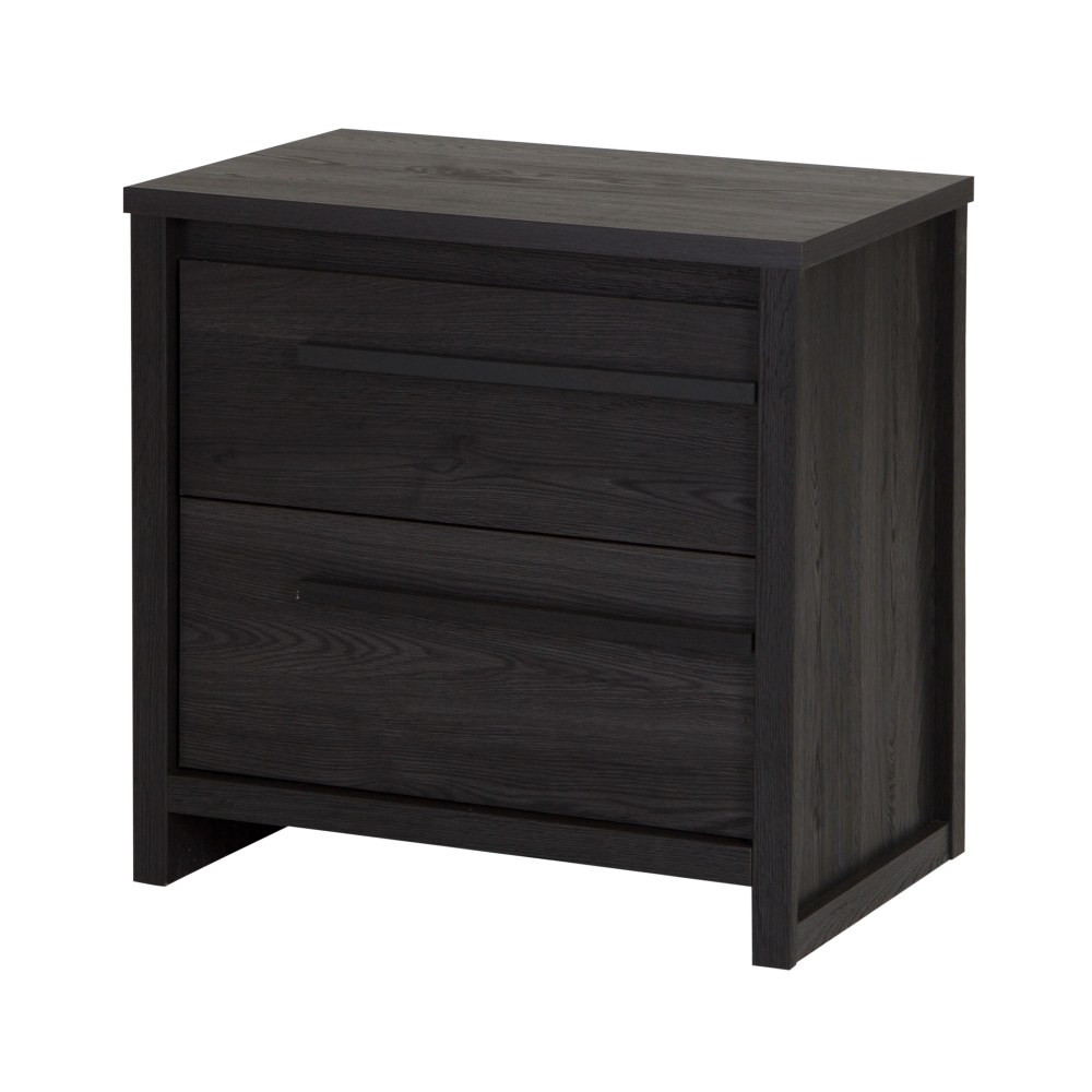 SOUTH SHORE IND LTD South Shore 9025060  Tao 2-Drawer Nightstand, 22-1/2inH x 23-3/4inW x 17inD, Gray Oak