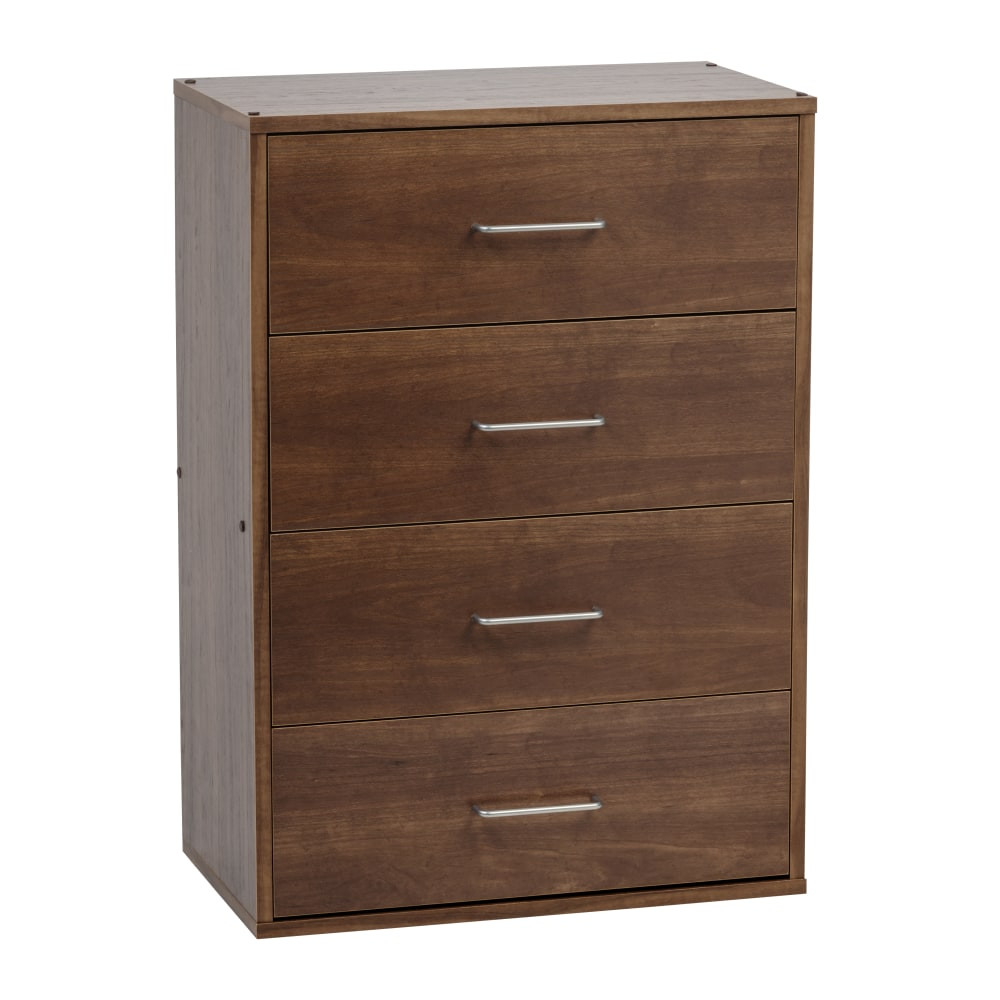 IRIS USA, INC. Iris 596395  4-Drawer Dresser, 32-15/16inH x 23-1/4inW x 13-13/16inD, Brown