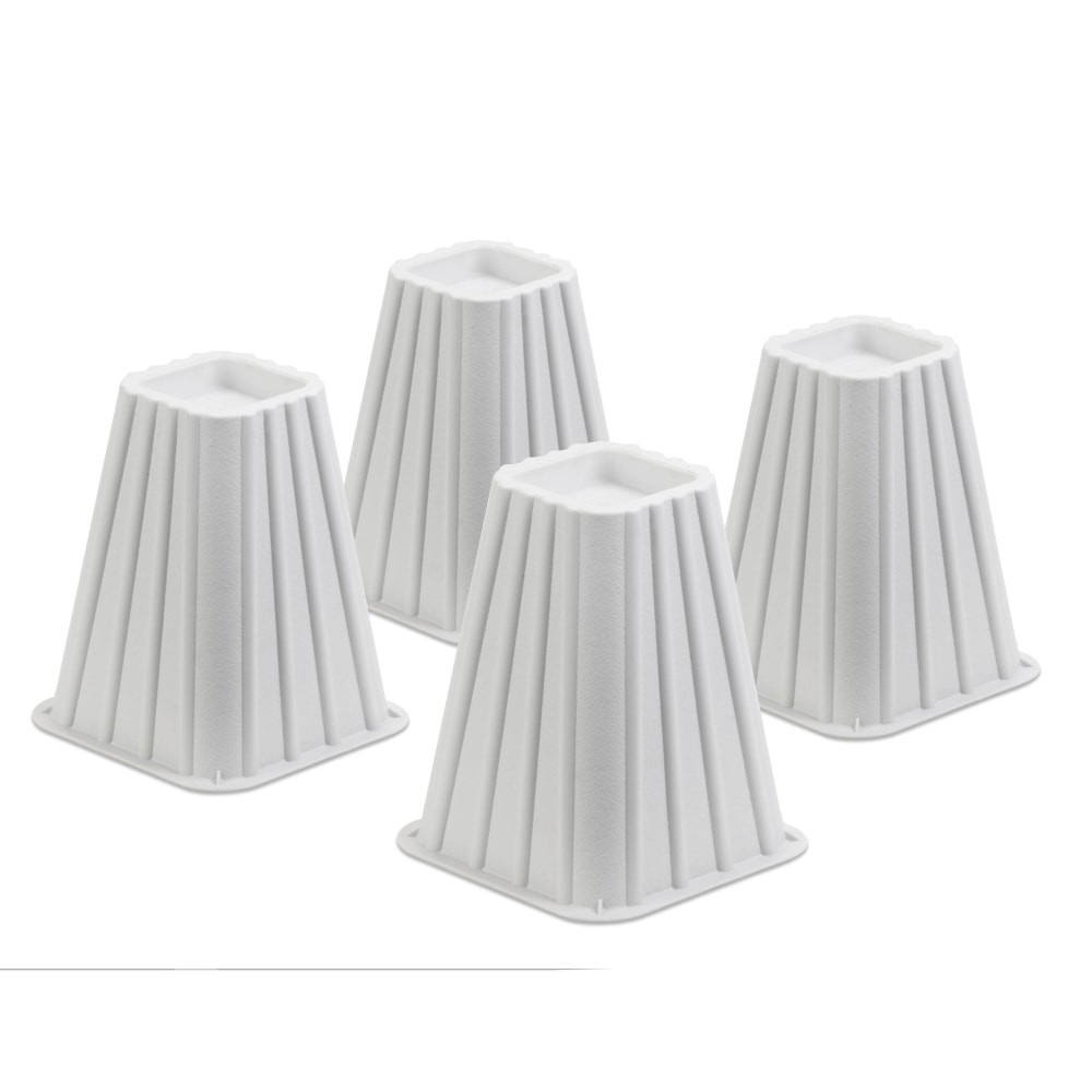 HONEY-CAN-DO INTERNATIONAL, LLC STO-01006 Honey-Can-Do Bed Risers, 7 1/4in, White, Set Of 4