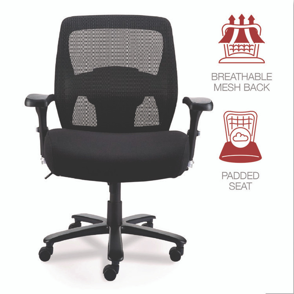 ALERA FN44B14 Alera Faseny Series Big and Tall Manager Chair, Supports Up to 400 lbs, 17.48" to 21.73" Seat Height, Black Seat/Back/Base