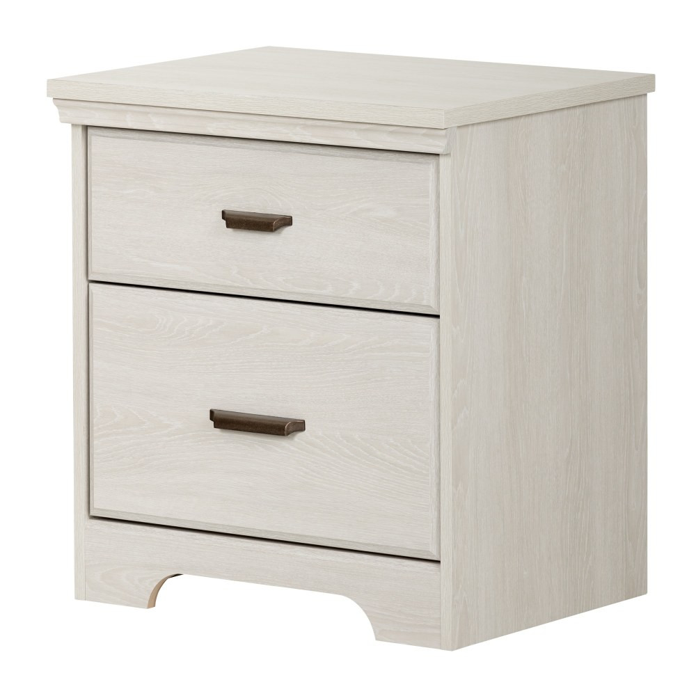 SOUTH SHORE IND LTD South Shore 11296  Versa 2-Drawer Nightstand, 25-1/4inH x 23inW x 17-3/4inD, Winter Oak