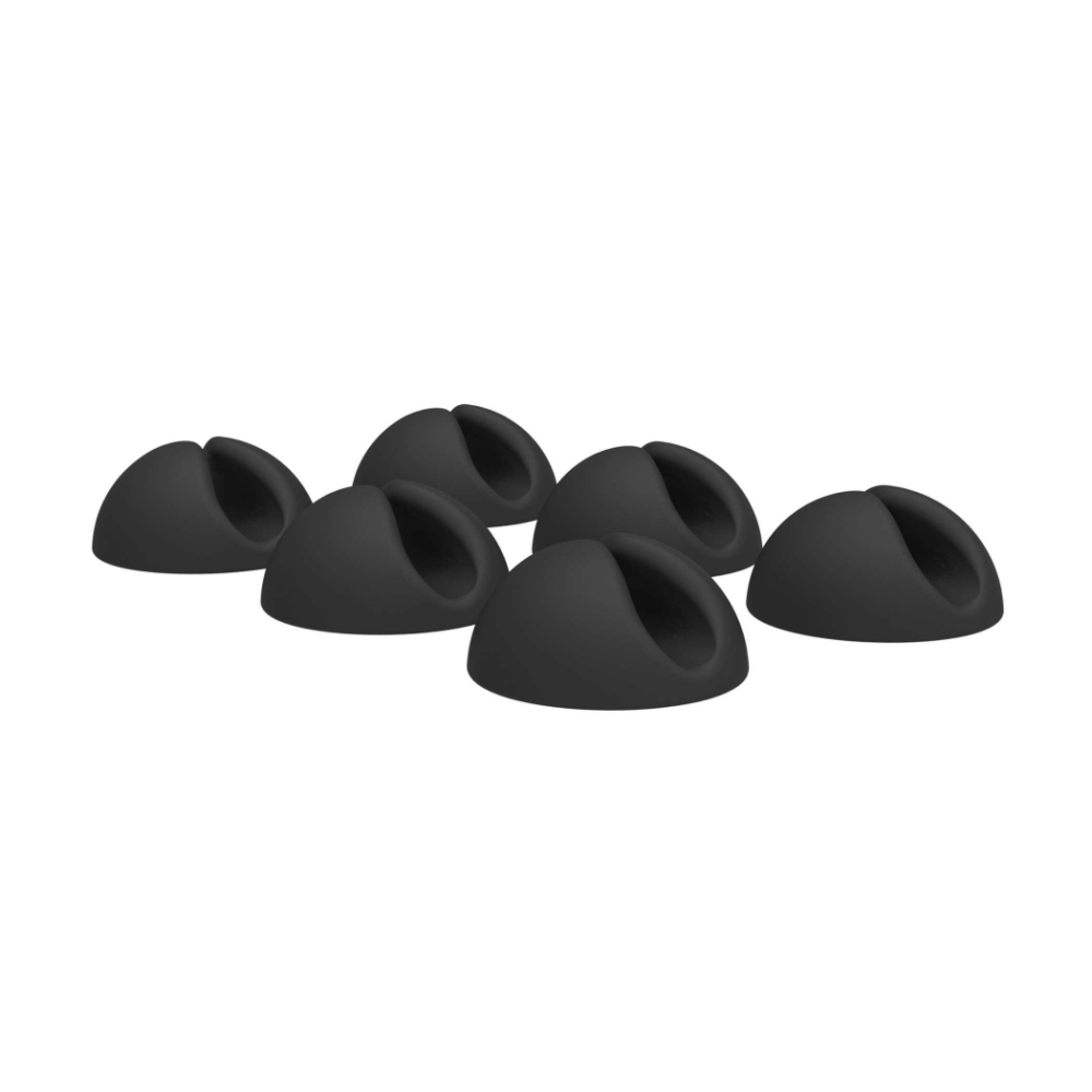 ARTISTIC OFFICE PRODUCTS Bluelounge BLUCD-BL  CableDrop Cable Anchors - Cable Clip - Black - 6 Pack