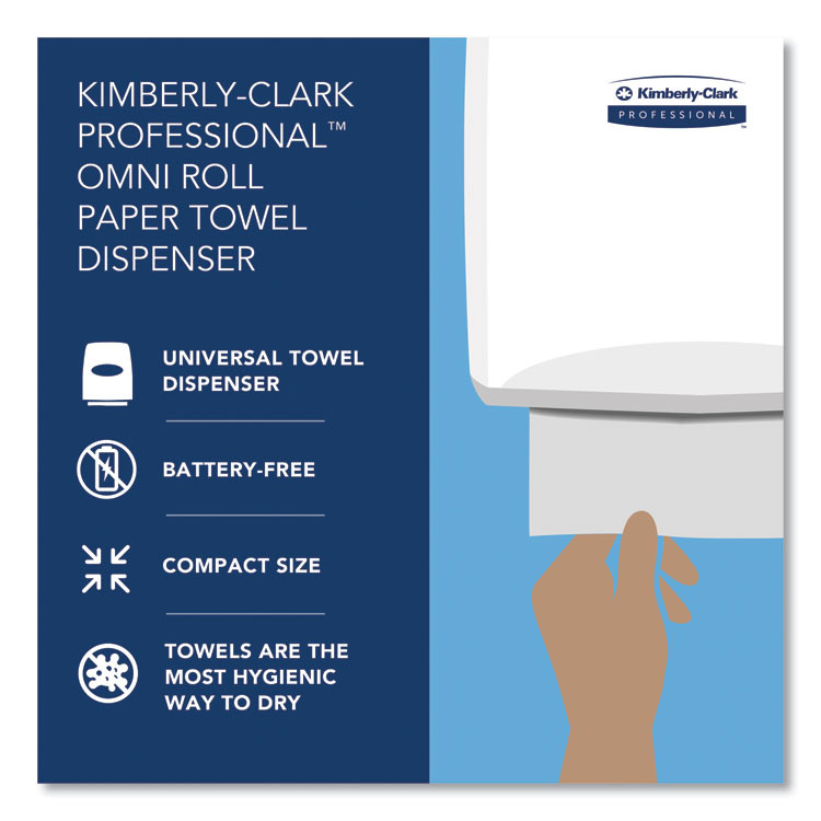 KIMBERLY-CLARK PROFESSIONAL Professional* 09746 Omni Roll Towel Dispenser, 10.5 x 10 x 10, Smoke Gray
