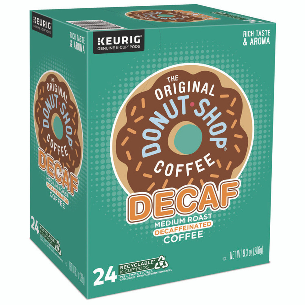 KEURIG DR PEPPER The Original Donut Shop® 7401BX Donut Shop Decaf Coffee K-Cups, 24/Box