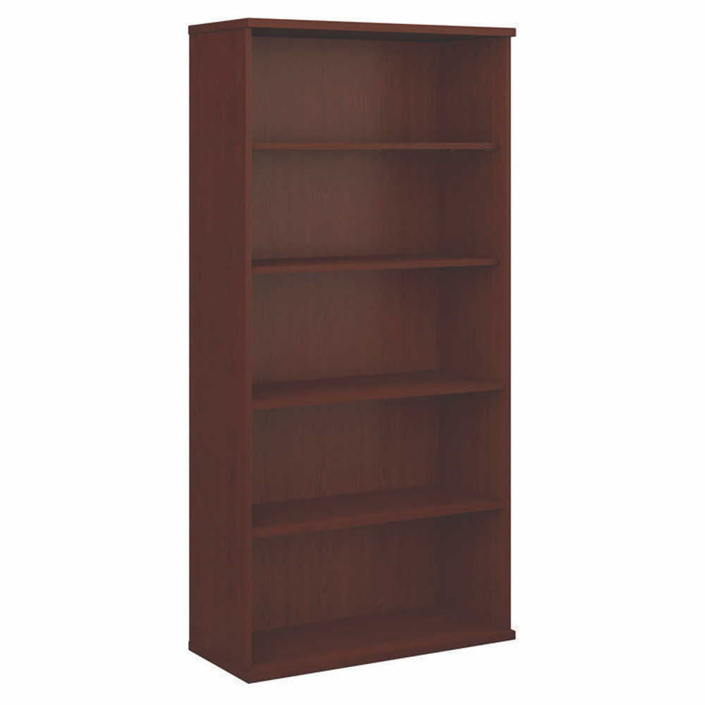 BUSH INDUSTRIES WC36714 Series C Collection Bookcase, Five-Shelf, 35.63w x 15.38d x 72.78h, Mahogany