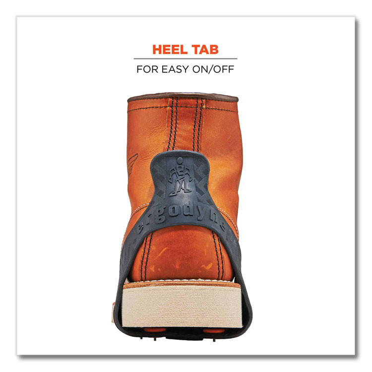 TENACIOUS HOLDINGS, INC. ergodyne® 16736 Trex 6300TC One-Piece Slip-on Tungsten Carbide Ice Cleats, 2X-Large, Black, Pair