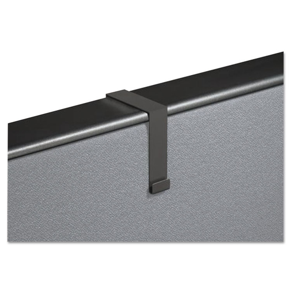 QUARTET MFG. MCH10 Cubicle Partition Hangers, For 1.5" to 2.5" Thick Partition Walls, Black, 2/Set
