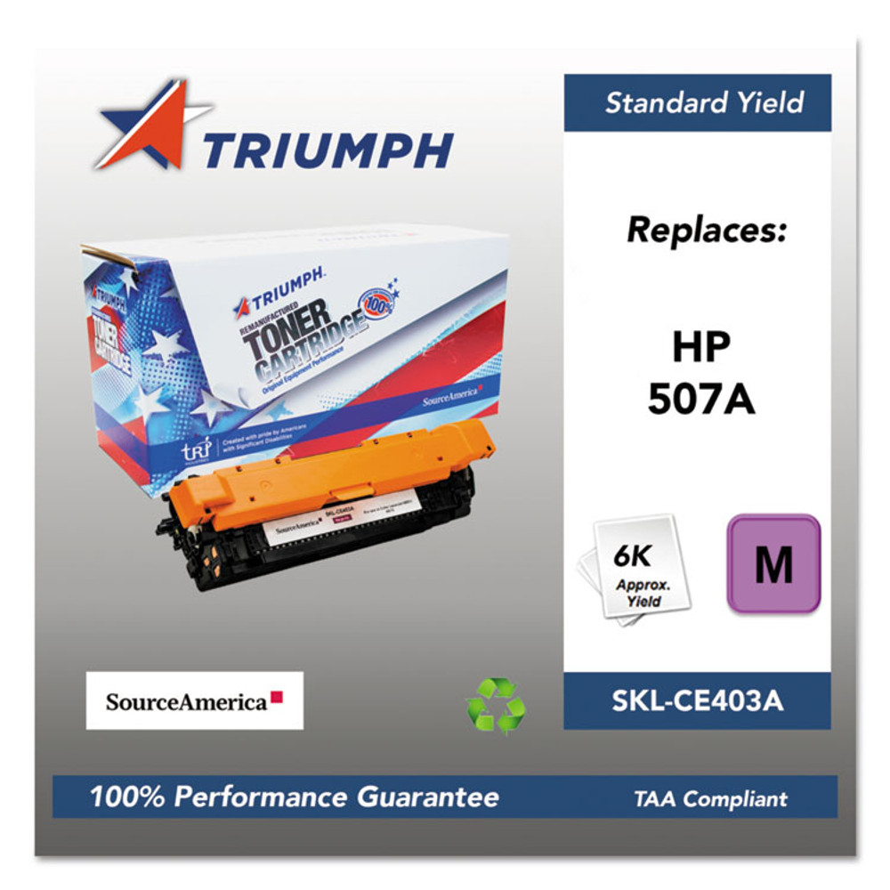 TRI INDUSTRIES NFP Triumph™ CE403A 751000NSH1282 Remanufactured CE403A (507A) Toner, 6,000 Page-Yield, Magenta