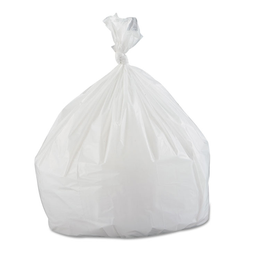 INTEGRATED BAGGING SYSTEMS Inteplast Group SL3339XHW Low-Density Commercial Can Liners, Coreless Interleaved Roll, 33 gal, 0.8 mil, 33" x 39", White, 25 Bags/Roll, 6 Rolls/Carton