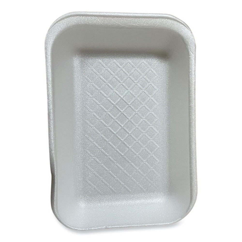 GEN 2DWH Meat Trays, #2D, 8.56 x 6.1 x 1.2, White, Foam, 500/Carton