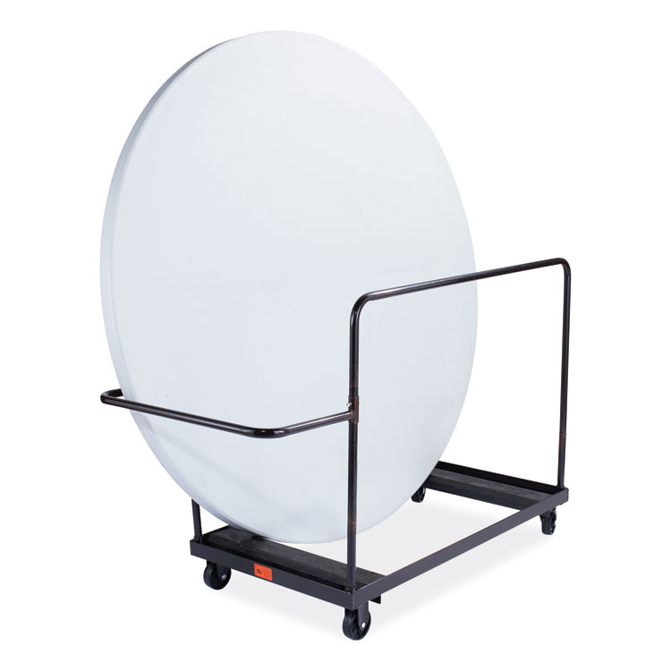 NATIONAL PUBLIC SEATING NPS® DY71R Folding Table Dolly for Round Tables, 660 lb Capacity, 40.5 x 28 x 61.5, Brown