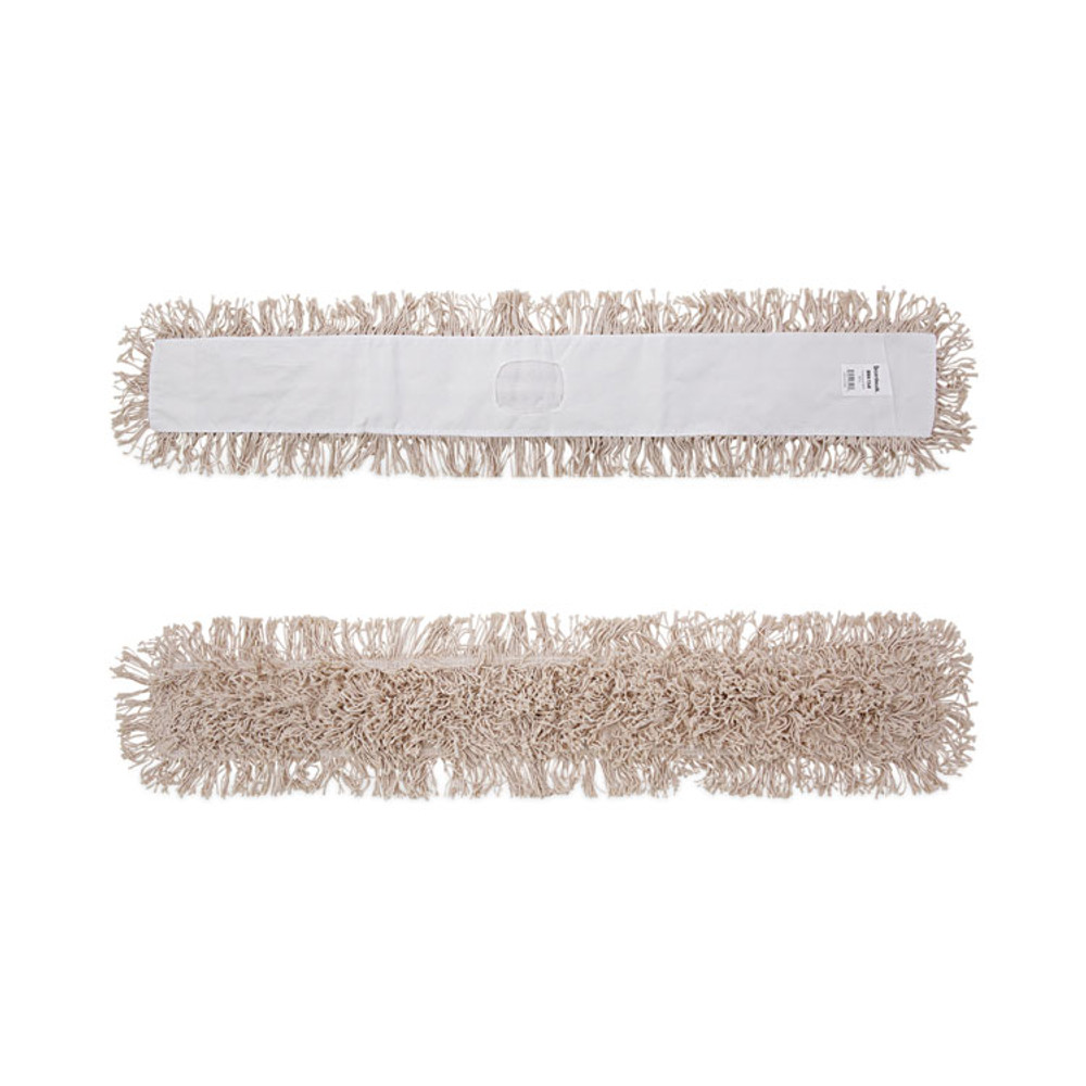 BOARDWALK 1348 Industrial Dust Mop Head, Hygrade Cotton, 48w x 5d, White