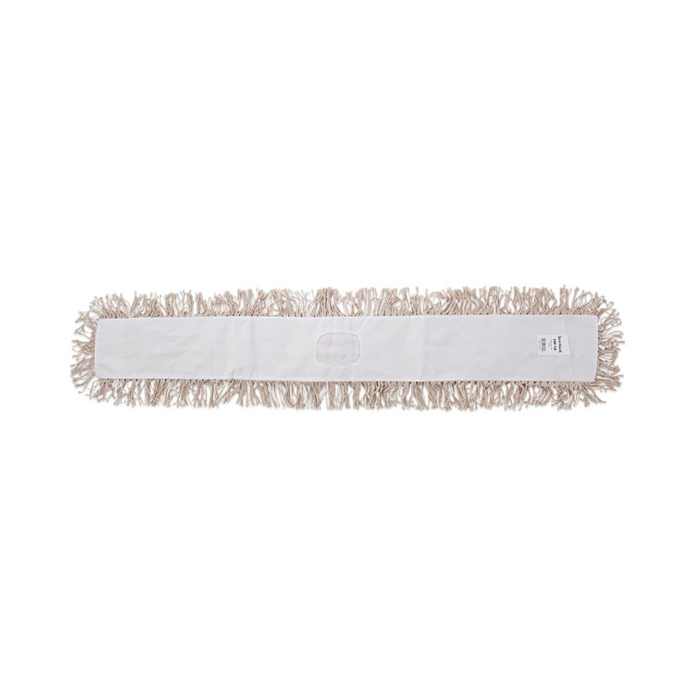 BOARDWALK 1348 Industrial Dust Mop Head, Hygrade Cotton, 48w x 5d, White