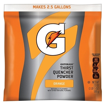 Gatorade® G Series 02 Perform® Thirst Quencher Instant Powder, 21 oz, Pouch, 2.5 gal Yield, Orange