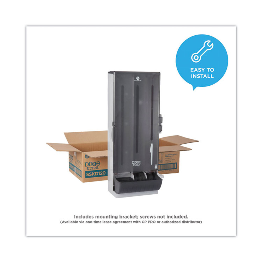 GEORGIA PACIFIC Dixie® SSKD120 SmartStock Dining Utensil Dispenser, Holds 120 Knives, 10 x 8.78 x 24.75, Translucent Black