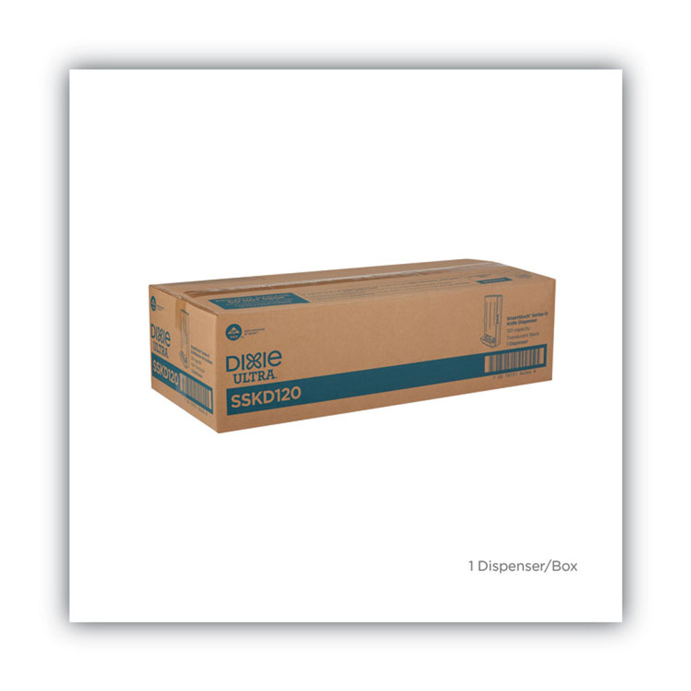 GEORGIA PACIFIC Dixie® SSKD120 SmartStock Dining Utensil Dispenser, Holds 120 Knives, 10 x 8.78 x 24.75, Translucent Black
